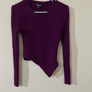 Steve Madden Purple Ribbed Sweater